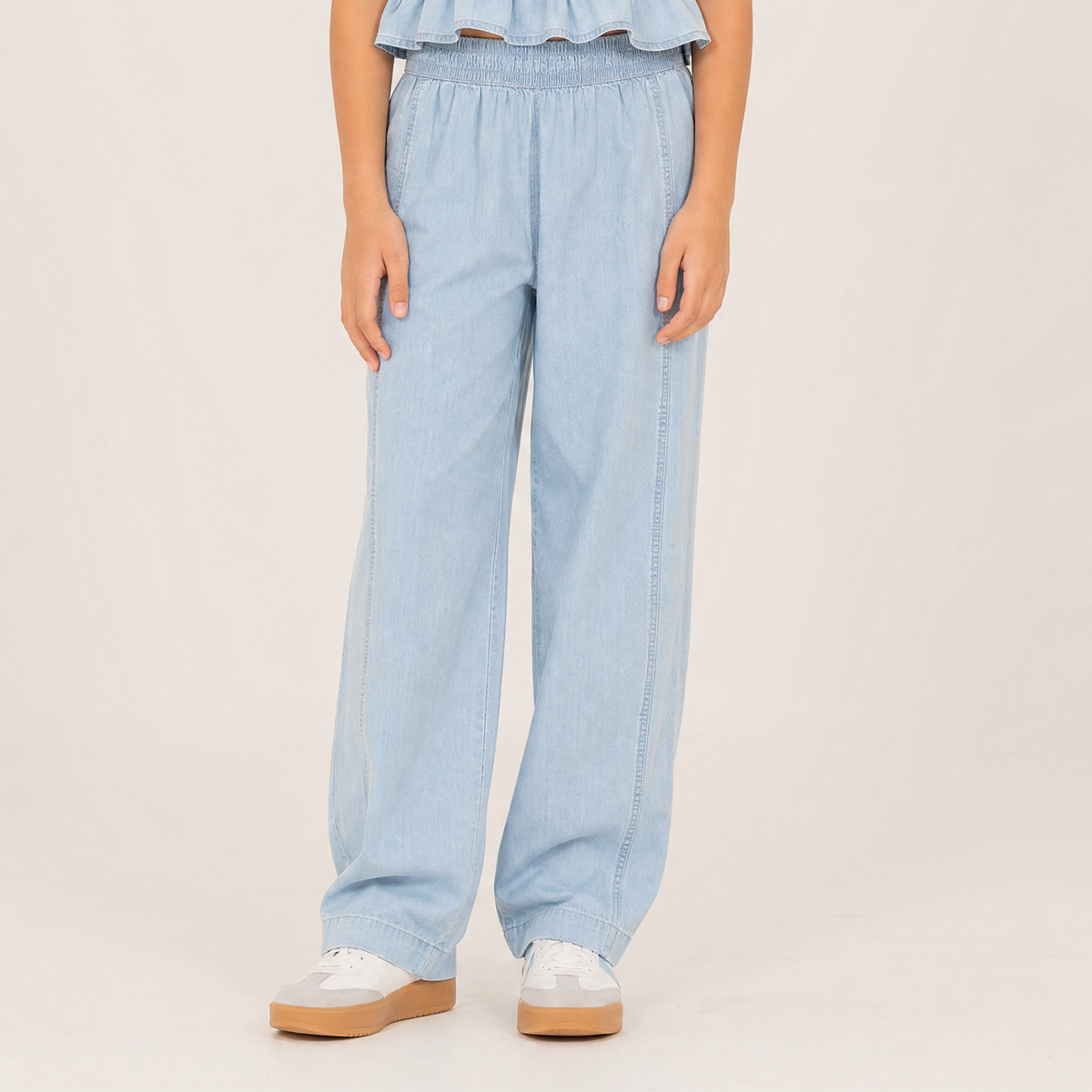 Pantalón para niñas bota recta - Azul