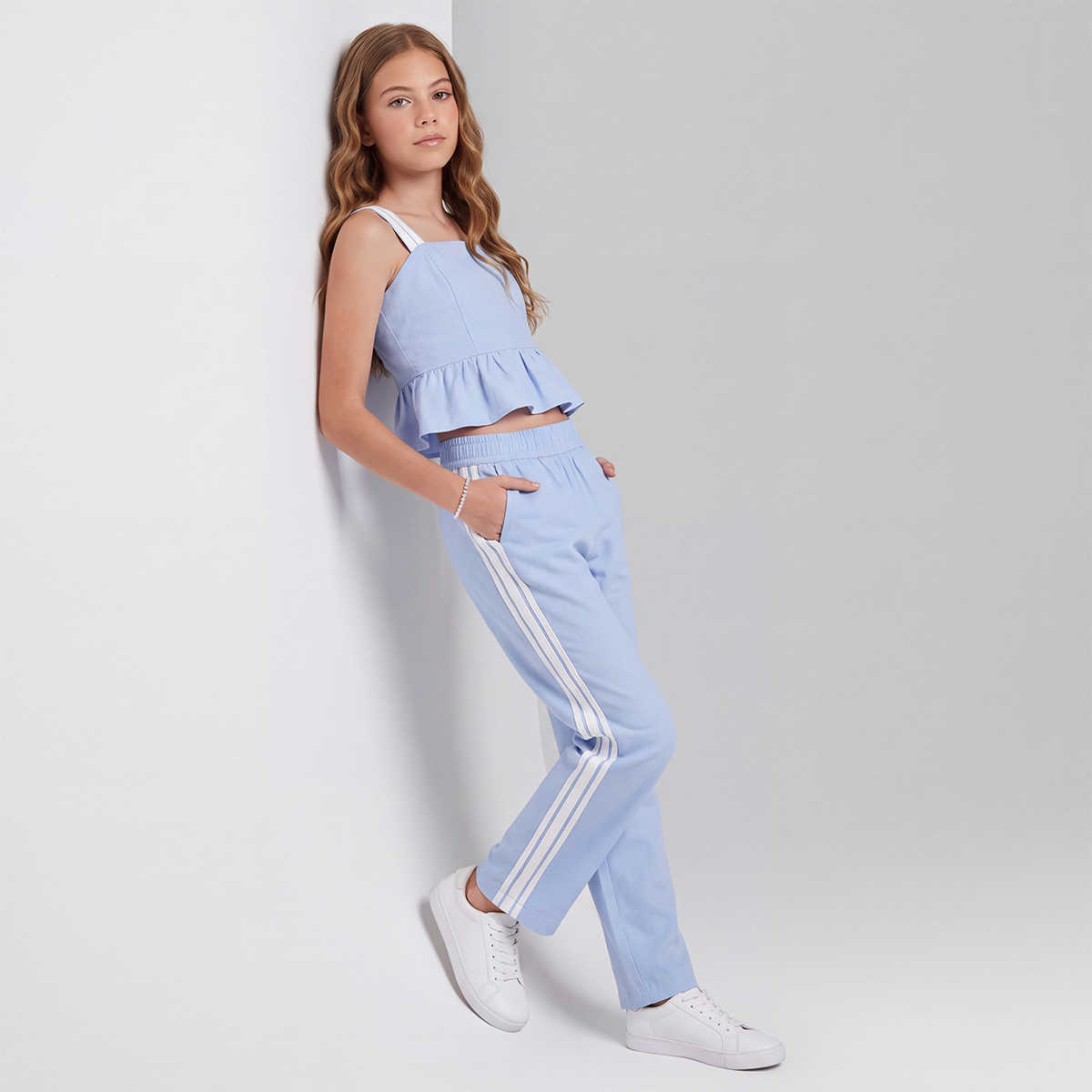 Pantalon para niñas bota recta - Azul