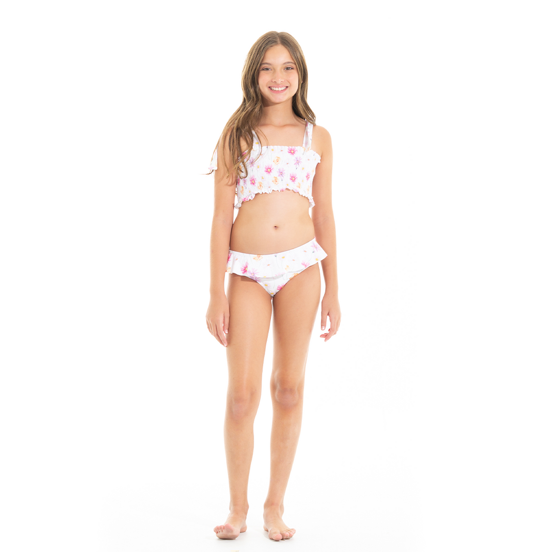 Bikini Infantil Estampado árbol De Coco 2025 - Conjunto De 2 Piezas, Talla 38, Para Playa Y Piscina