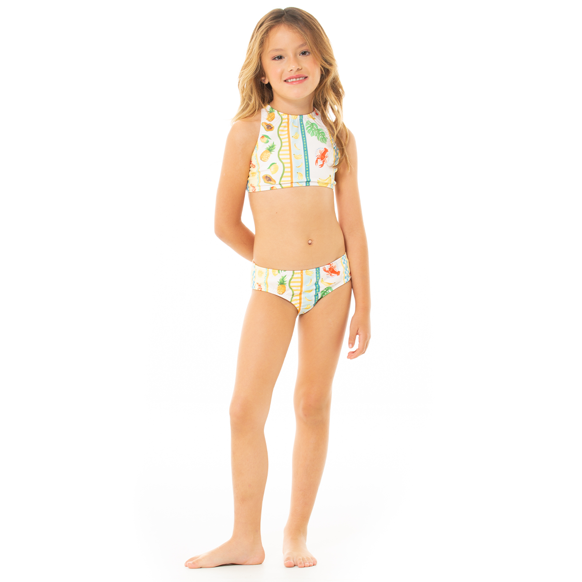 VESTIDO DE BAÑO PARA NIÑAS DE DOS PIEZAS
