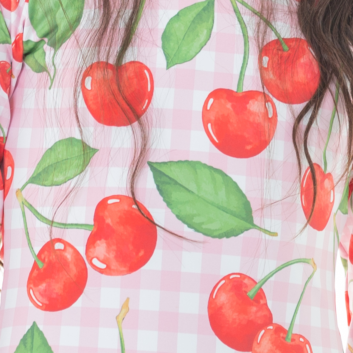 Vestido de baño para niñas entero con estampado de cerezas