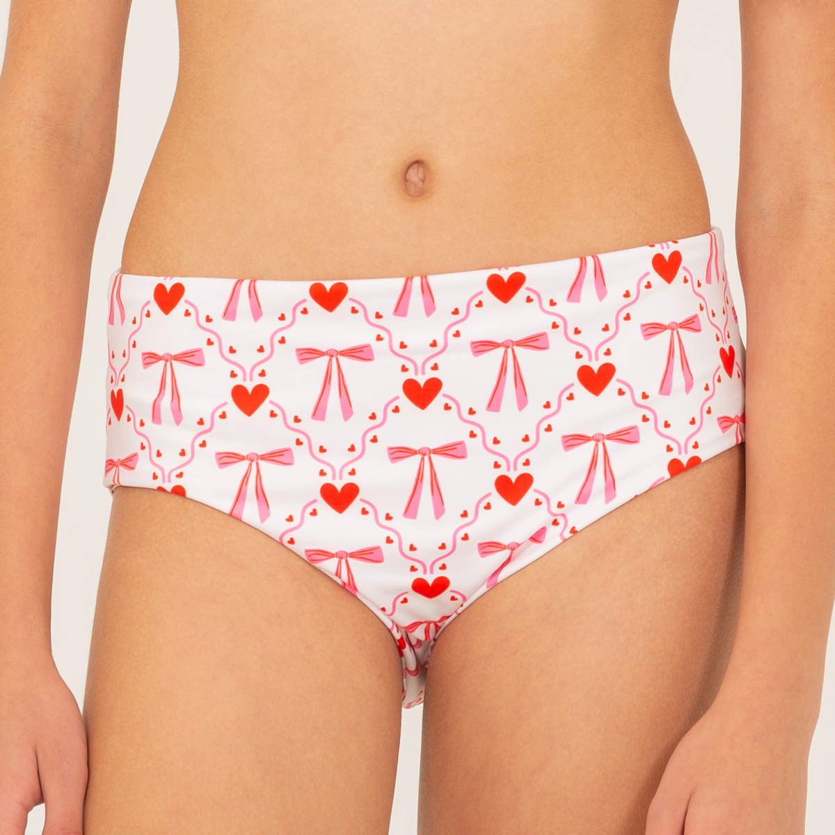 Vestido de baño para niñas con diseño de lazos estampado