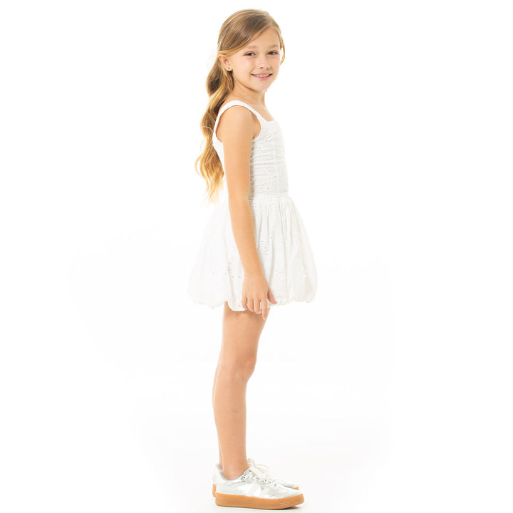 VESTIDO PARA NIÑAS EN OJALILLO CORTO