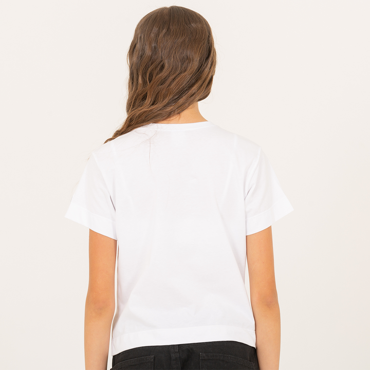 CAMISETA PARA NIÑAS CON APLIQUE EN FORMA DE ESTRELLA