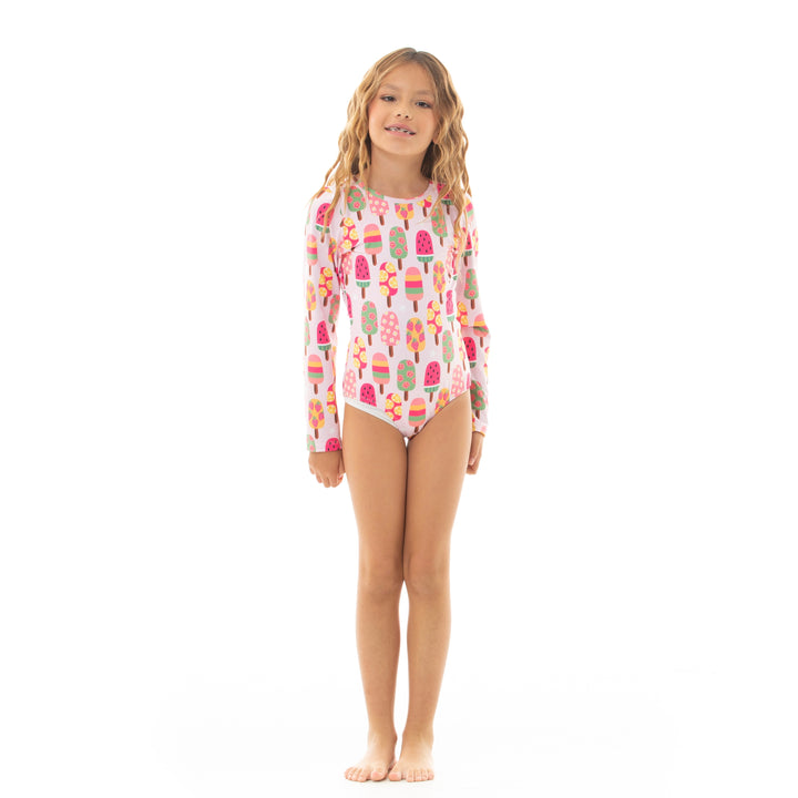 VESTIDO DE BAÑO PARA NIÑAS ENTERO CON DISEÑO ESTAMPADO