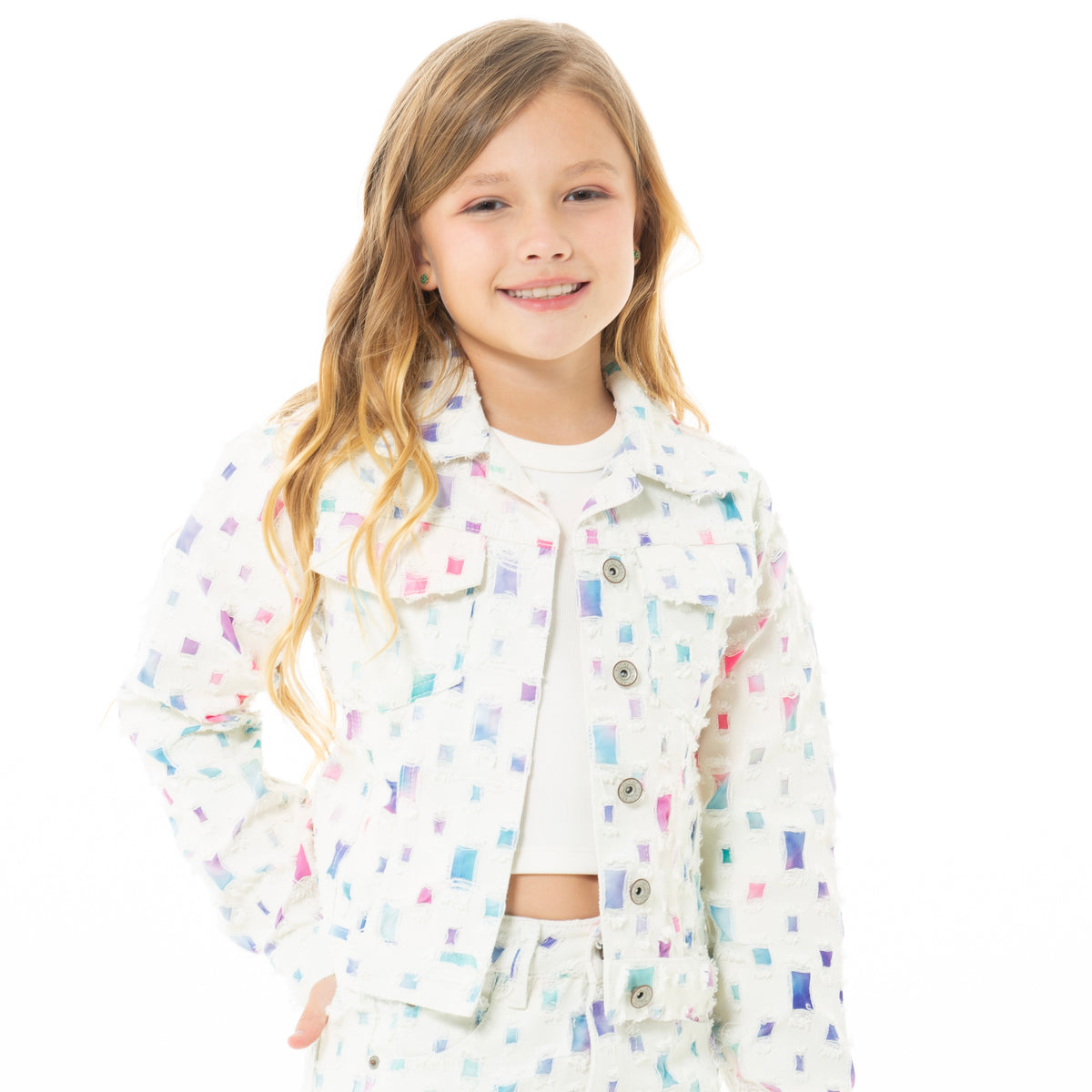 CHAQUETA CON DESGASTES PARA NIÑAS