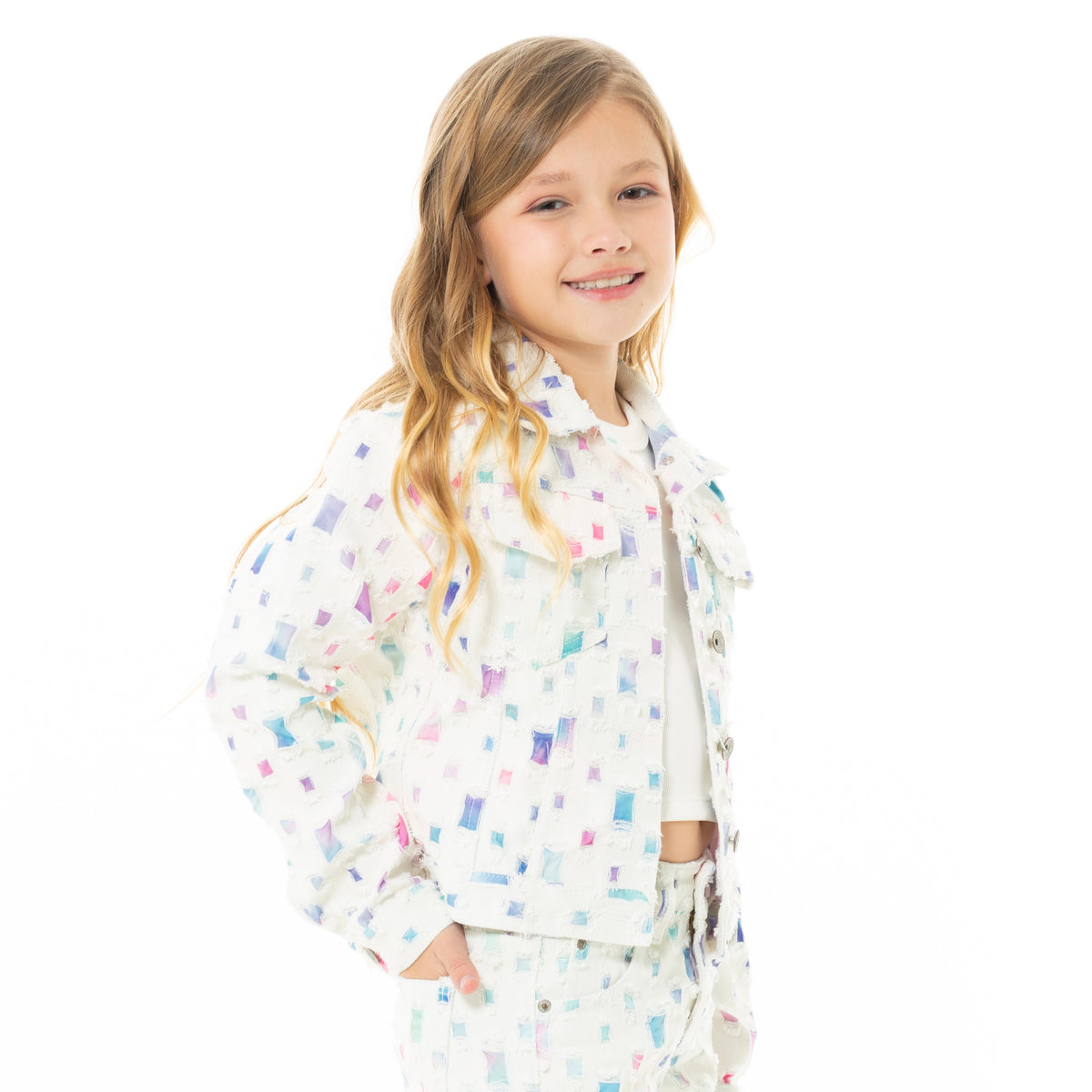 CHAQUETA CON DESGASTES PARA NIÑAS