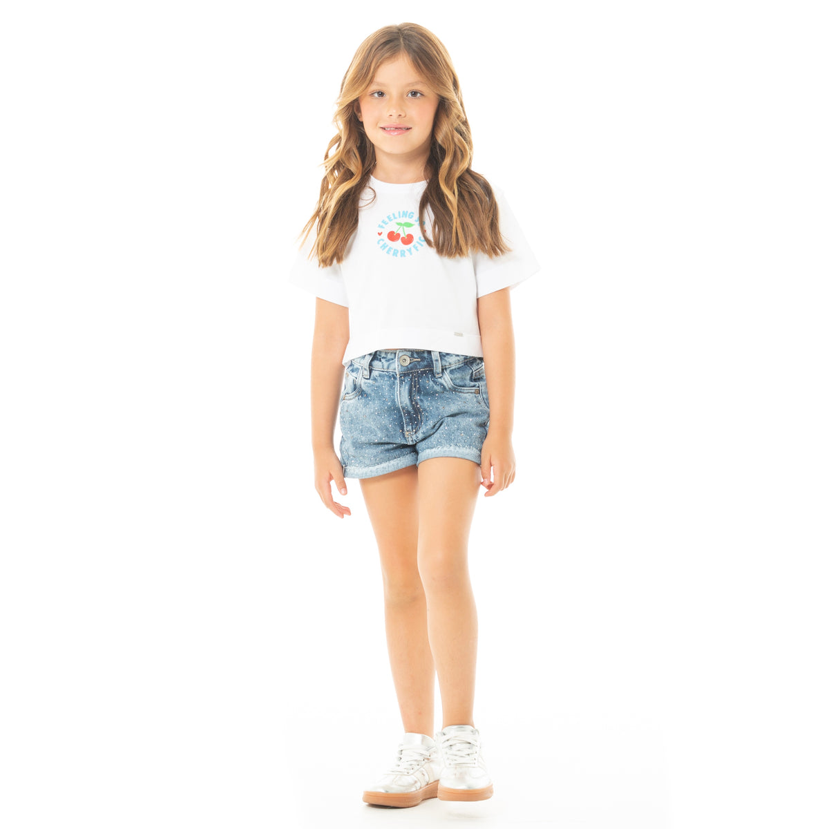 CAMISETA PARA NIÑAS CORTA ESTAMPADA