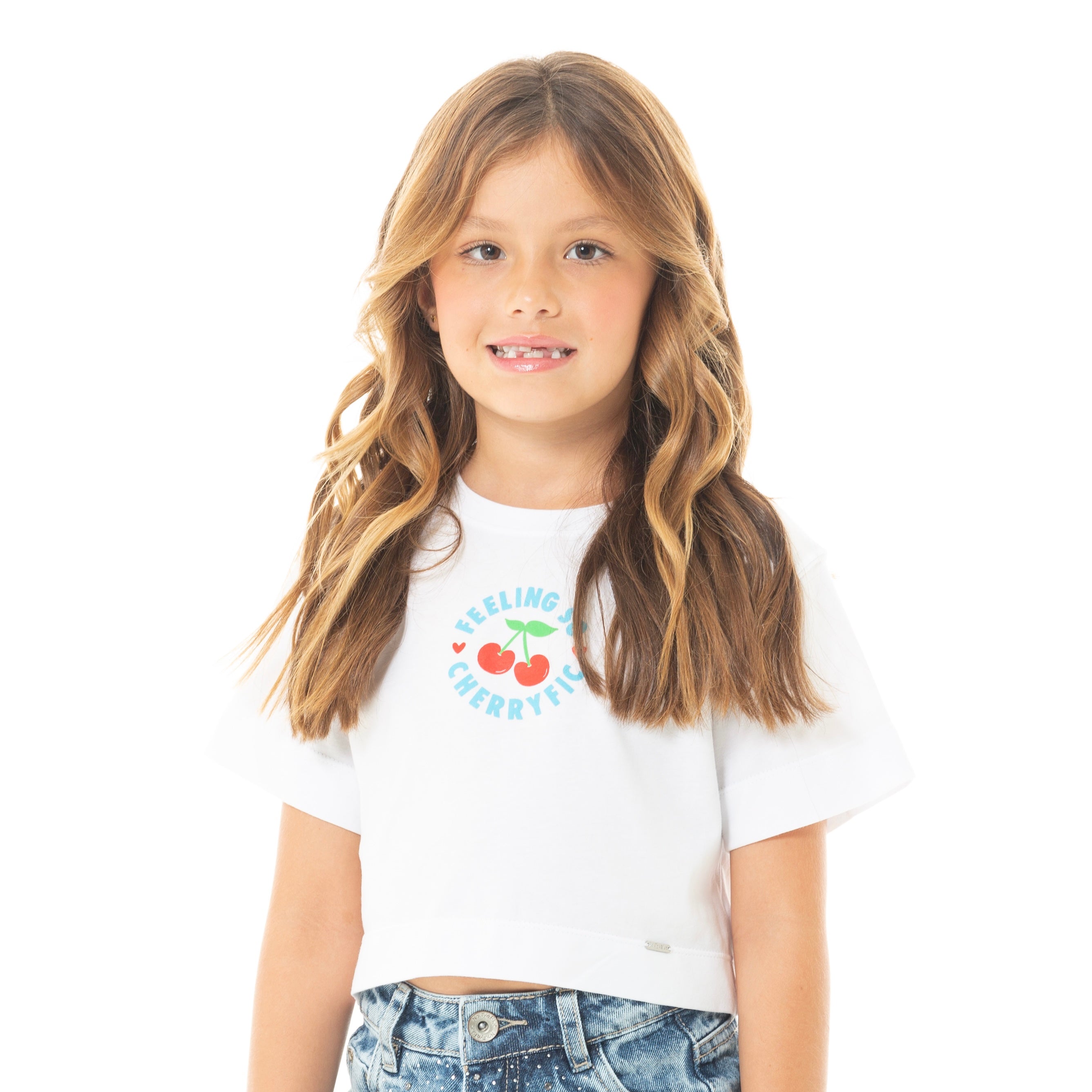 CAMISETA PARA NIÑAS CORTA ESTAMPADA