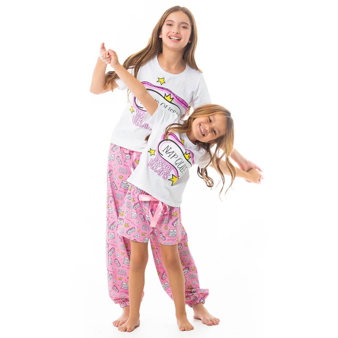 PIJAMA DE SHORT PARA NIÑAS