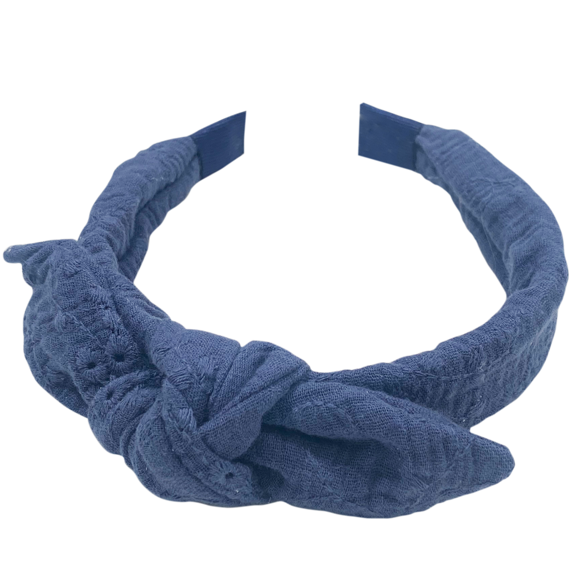 Diadema para niñas con ojales color azul oscuro