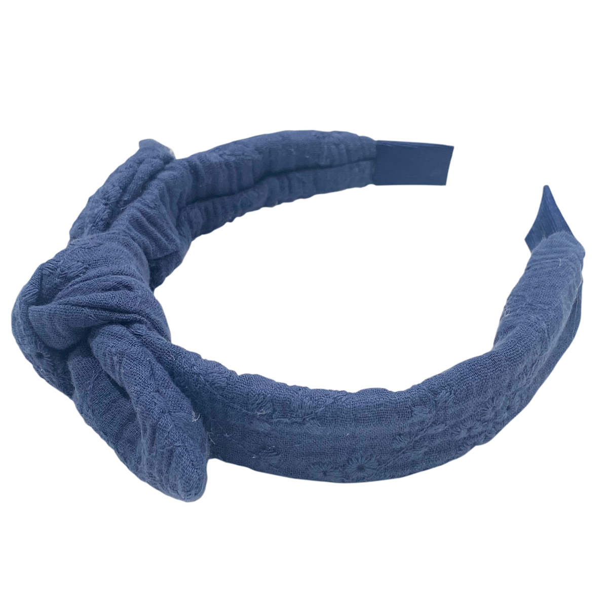 Diadema para niñas con ojales color azul oscuro