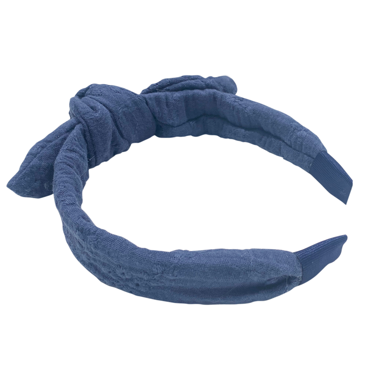Diadema para niñas con ojales color azul oscuro