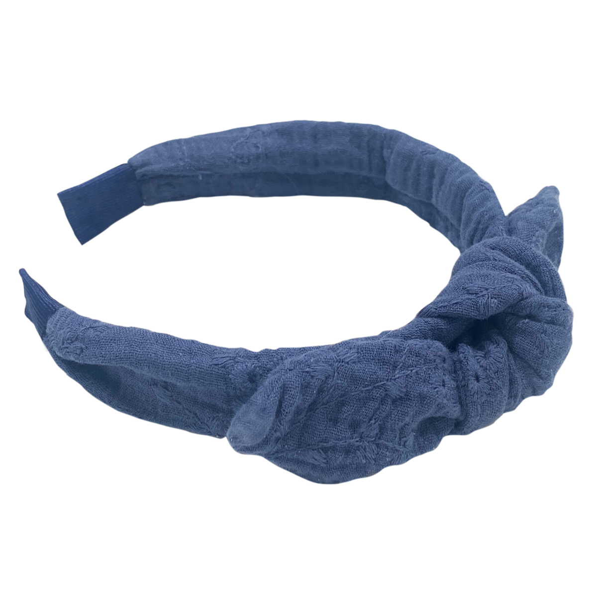 Diadema para niñas con ojales color azul oscuro