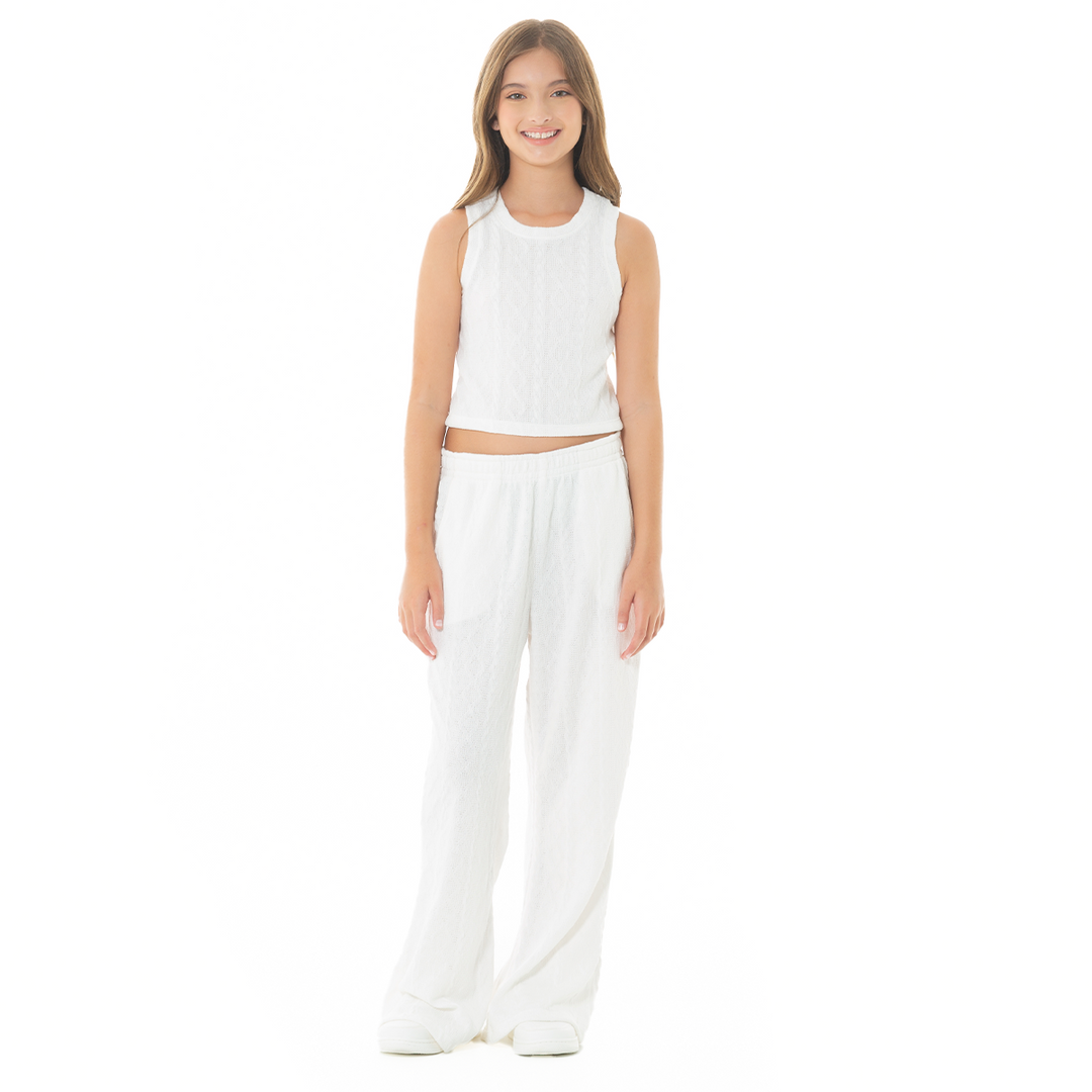 CONJUNTO CROP TOP Y PANTALÓN PARA NIÑAS