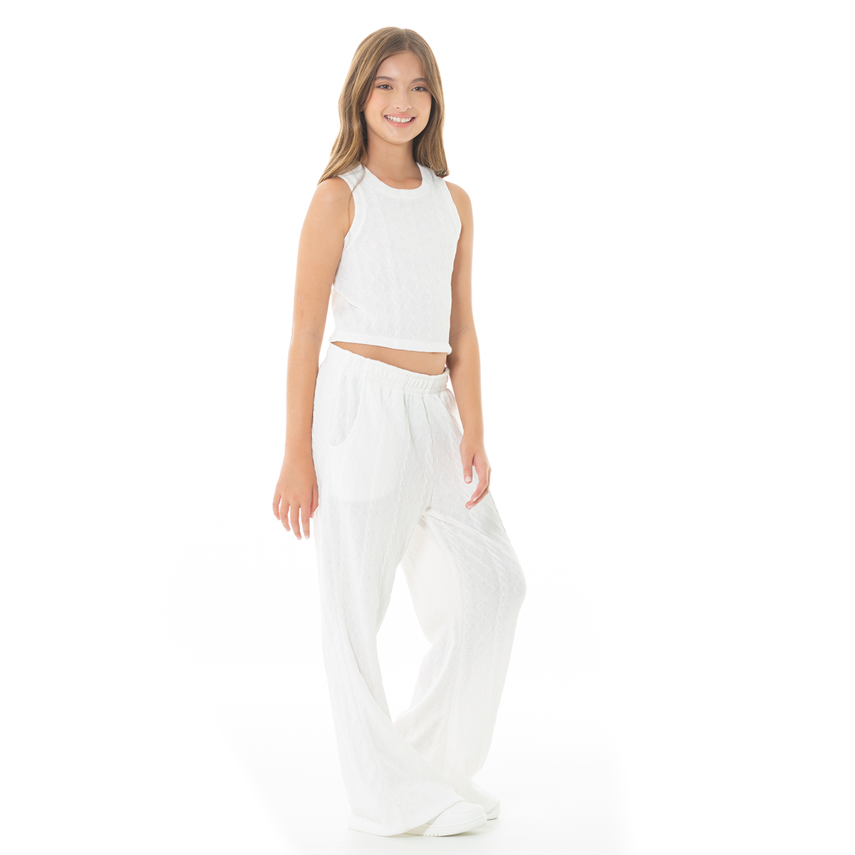 CONJUNTO CROP TOP Y PANTALÓN PARA NIÑAS