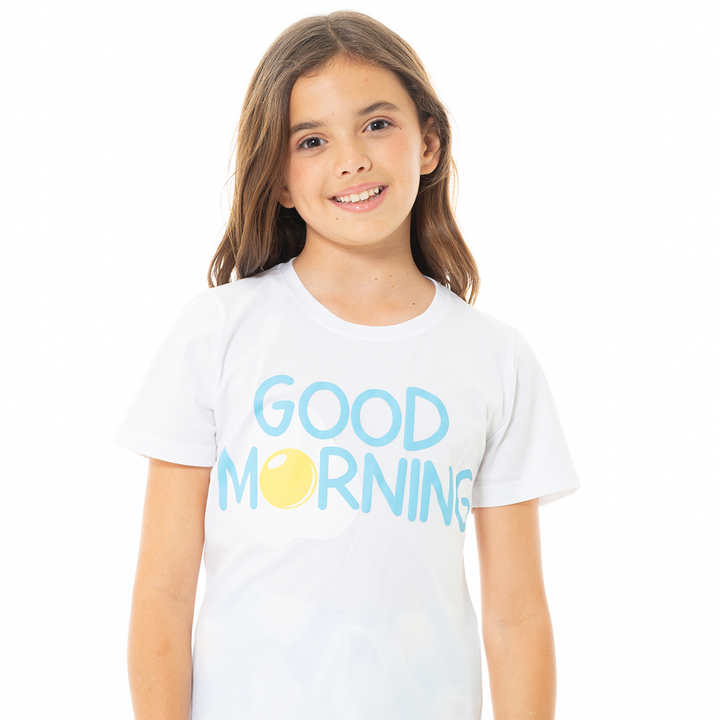 PIJAMA PARA NIÑAS DE PANTALON CON DISEÑO DE HUEVOS