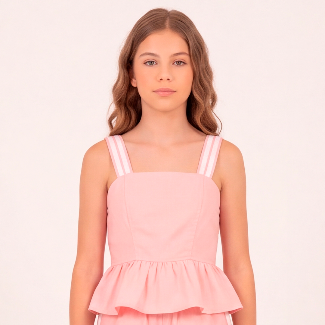 Crop top para niñas - Rosado