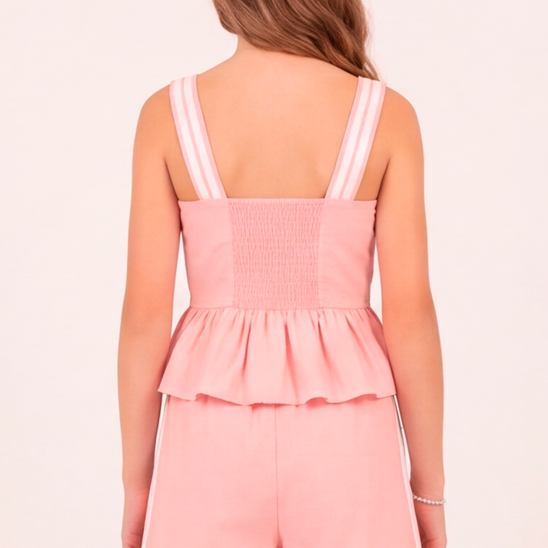 Crop top para niñas - Rosado
