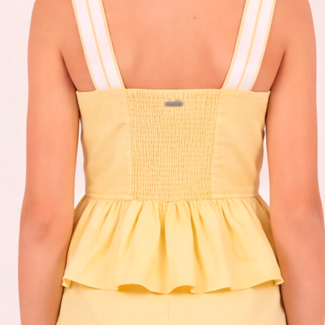 Crop top para niñas - Amarillo
