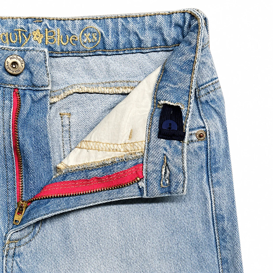 Short para niñas con estrellas efecto flock - Color azul