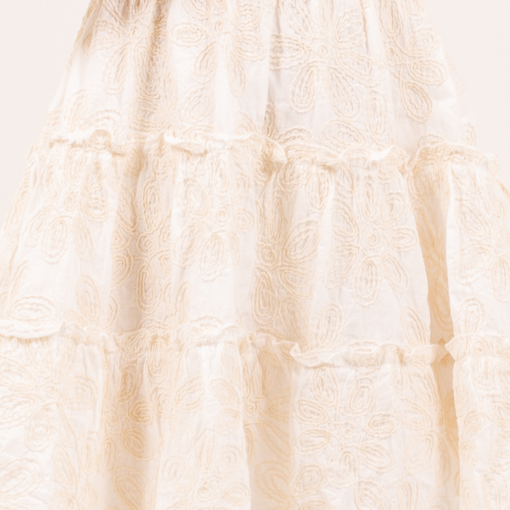 VESTIDO BORDADO PARA NIÑAS – MARFIL