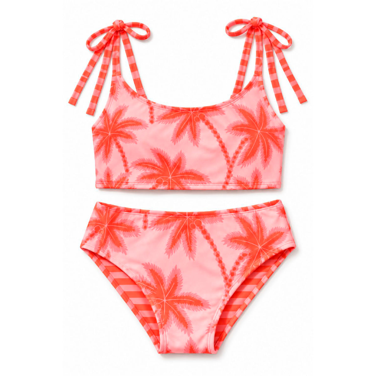 Vestido de baño para niñas de diseño estampado tropical