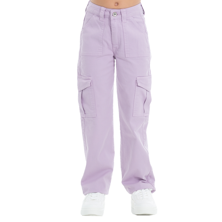PANTALON CARGO PARA NIÑAS LILA