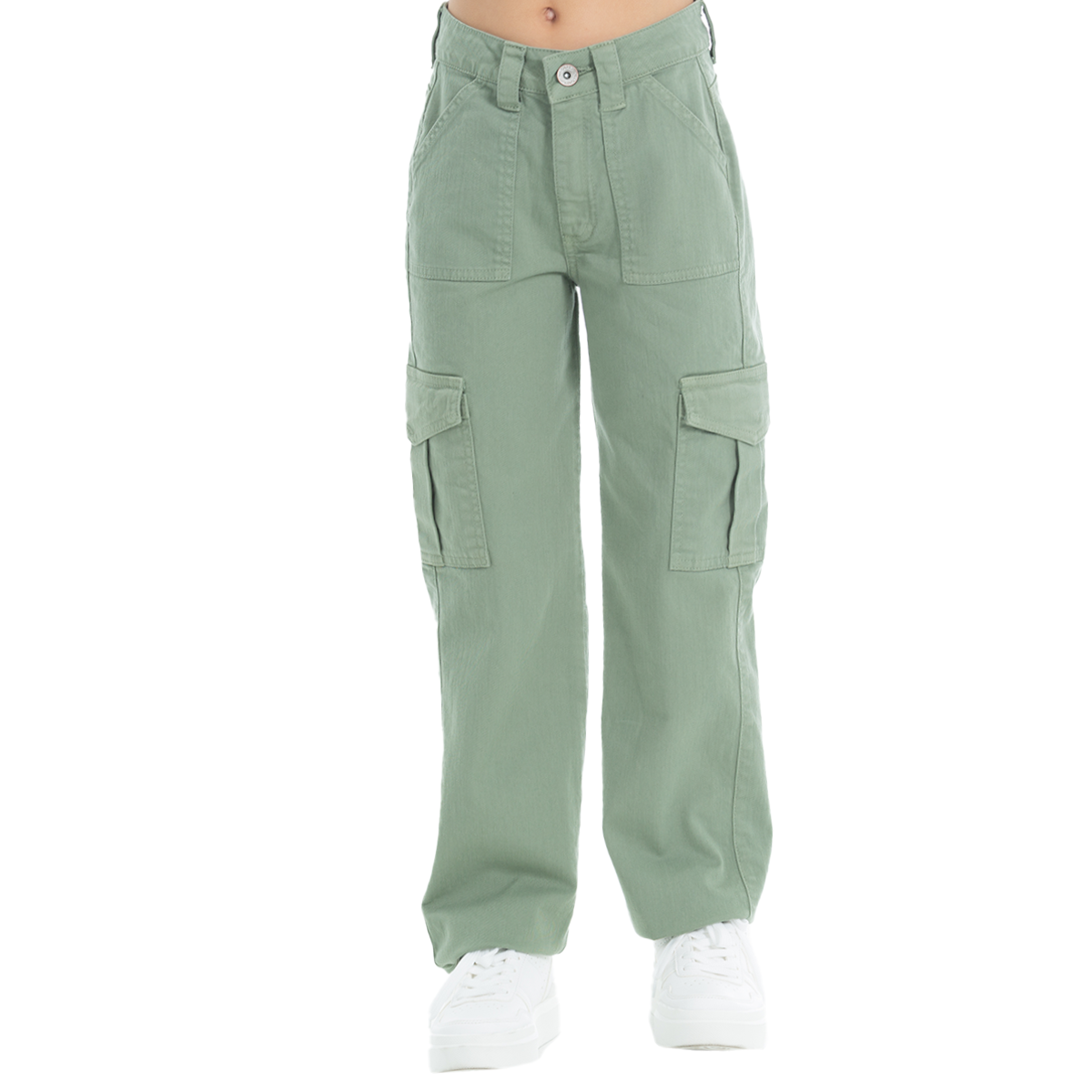 PANTALON CARGO PARA NIÑAS VERDE