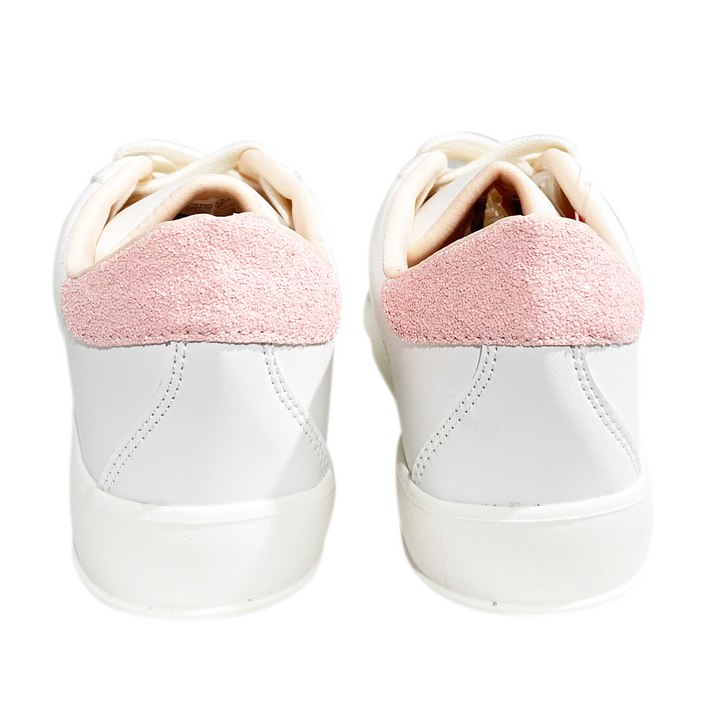 Tenis blancos para niñas con detalle rosado