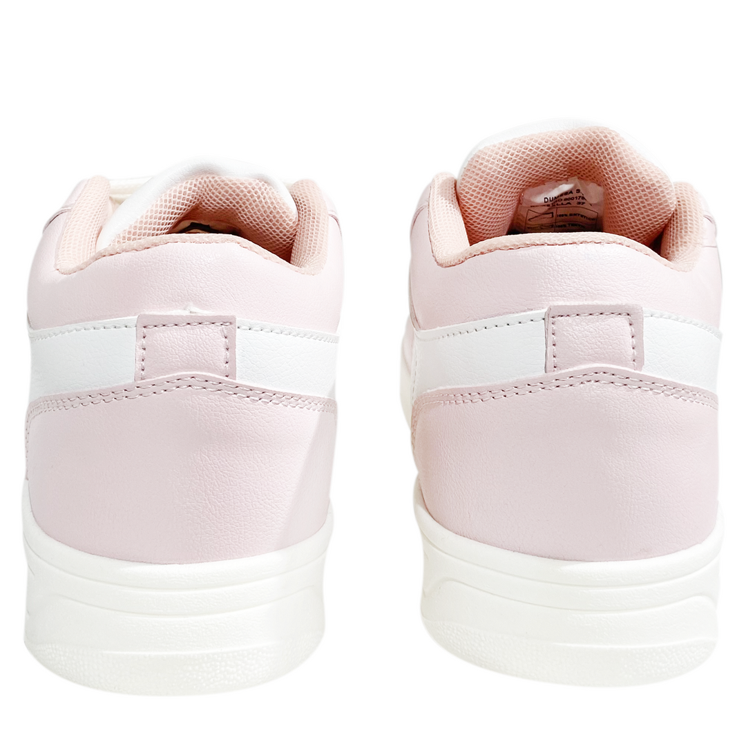 Tenis para niñas blancos con detalle rosado