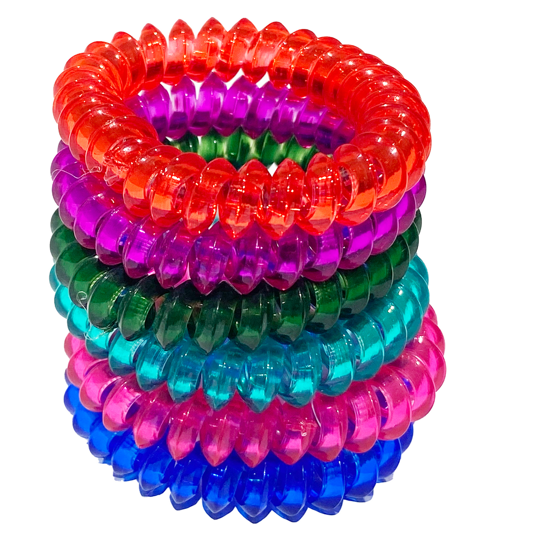CAUCHOS PARA NIÑAS SET X 6 COLORES OSCUROS