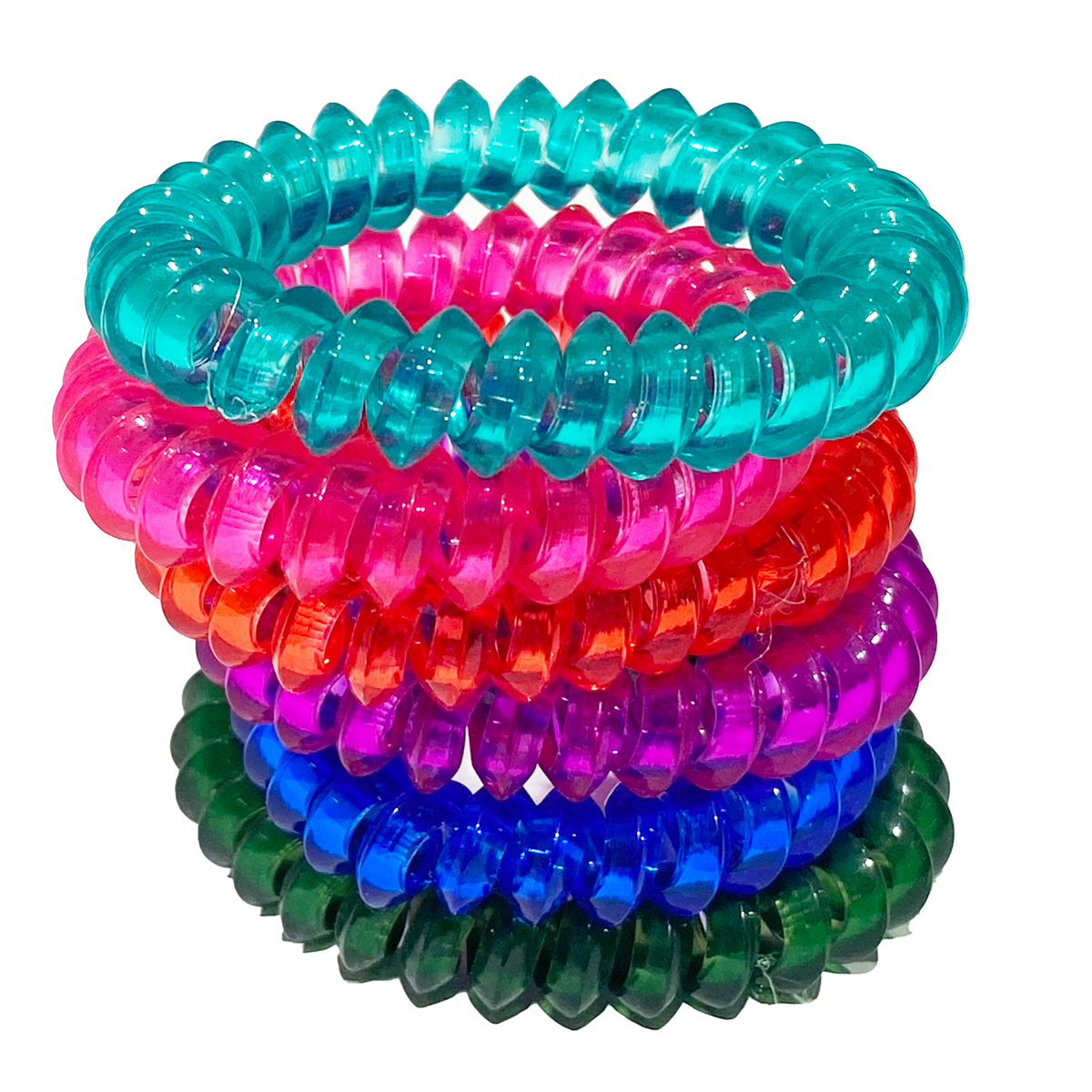 CAUCHOS PARA NIÑAS SET X 6 COLORES OSCUROS