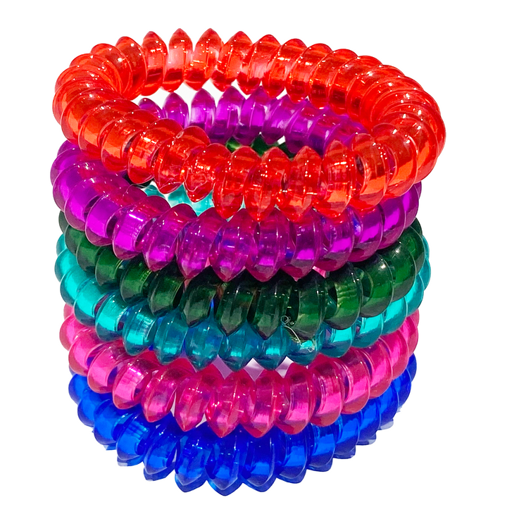 CAUCHOS PARA NIÑAS SET X 6 COLORES OSCUROS