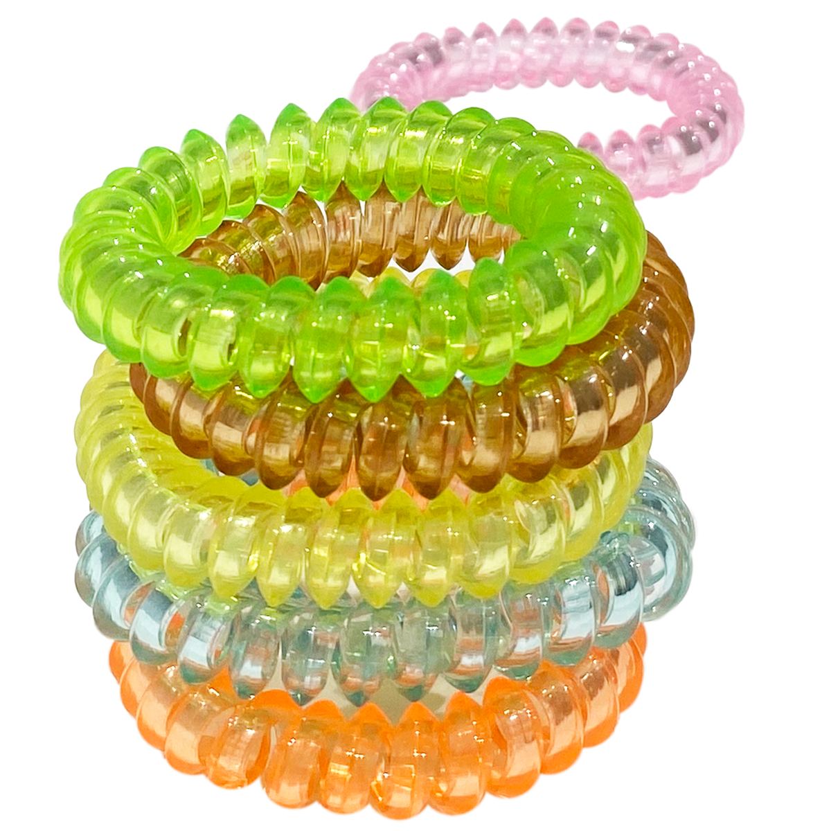 CAUCHOS PARA NIÑAS SET X 6 COLORES CLAROS