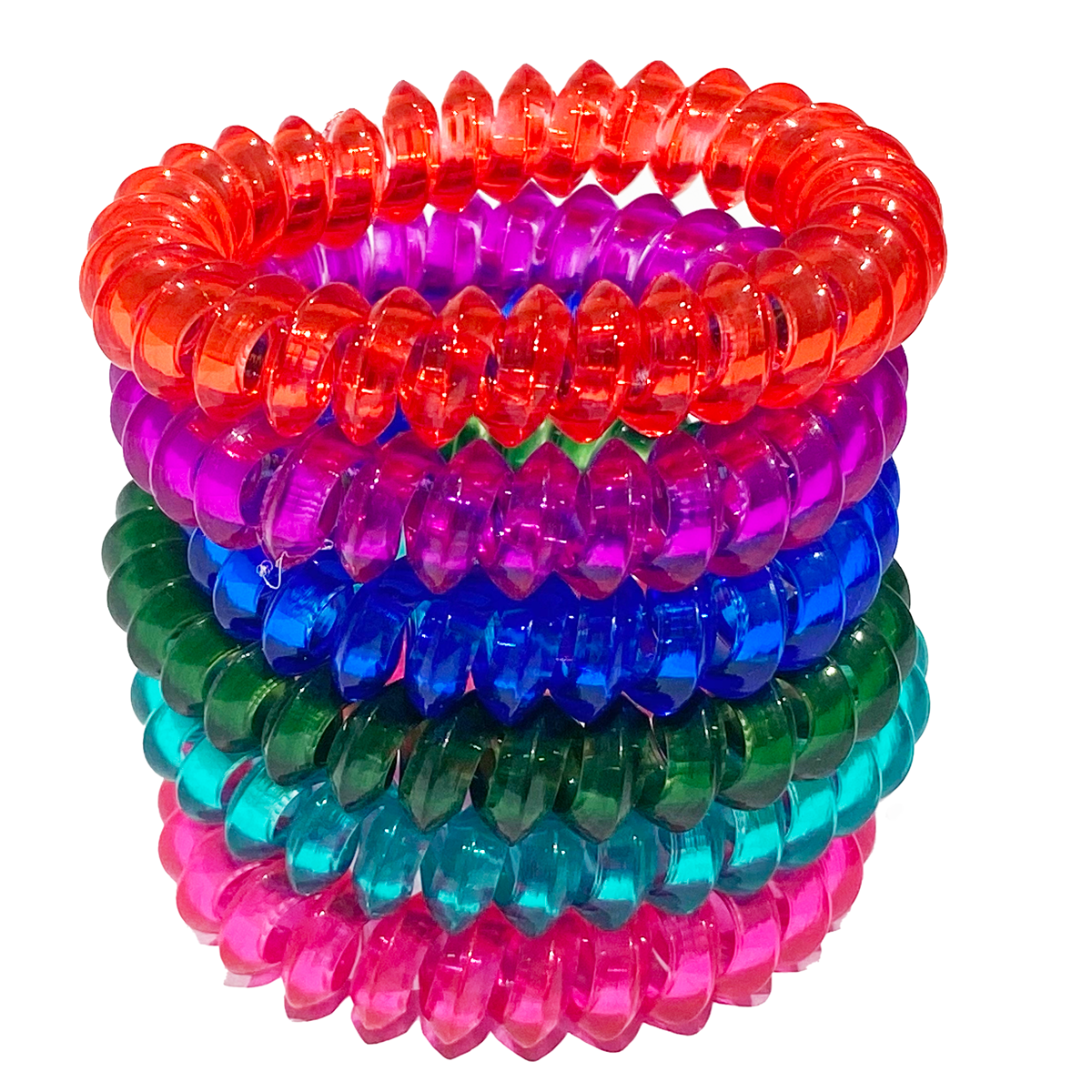 CAUCHOS PARA NIÑAS SET X 6 COLORES OSCUROS