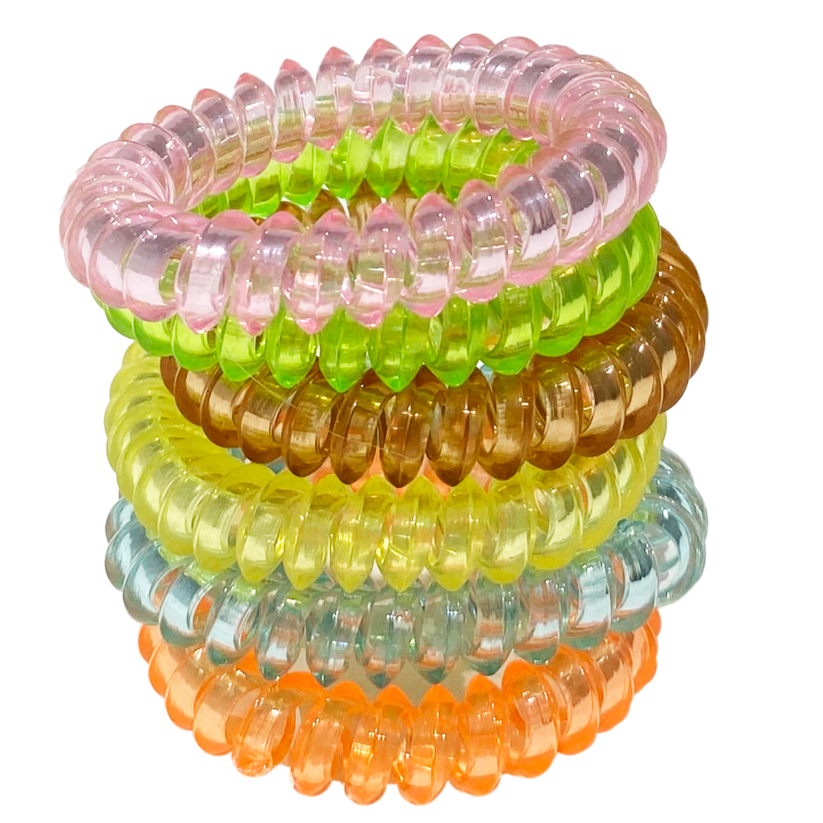 CAUCHOS PARA NIÑAS SET X 6 COLORES CLAROS