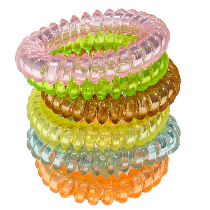 CAUCHOS PARA NIÑAS SET X 6 COLORES CLAROS