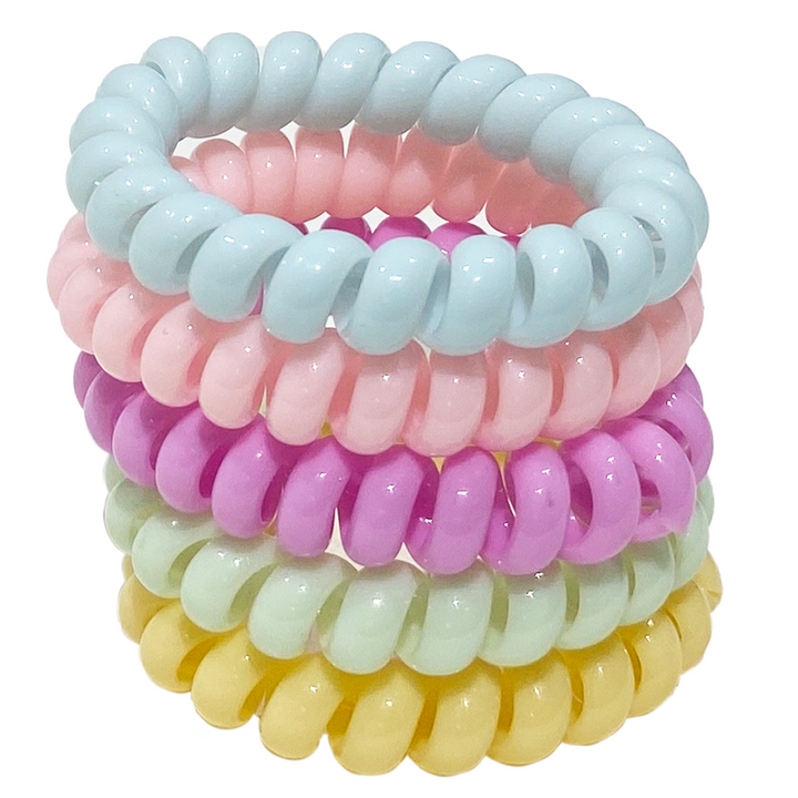 CAUCHOS PARA NIÑAS SET X 5 COLOR PASTEL