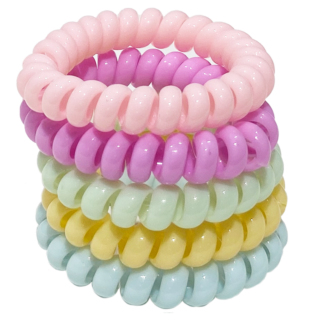 CAUCHOS PARA NIÑAS SET X 5 COLOR PASTEL