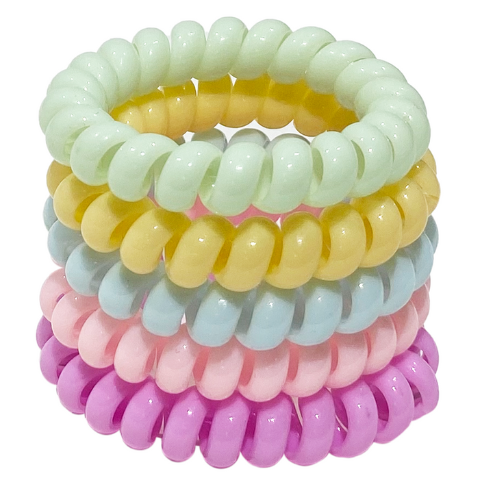 CAUCHOS PARA NIÑAS SET X 5 COLOR PASTEL