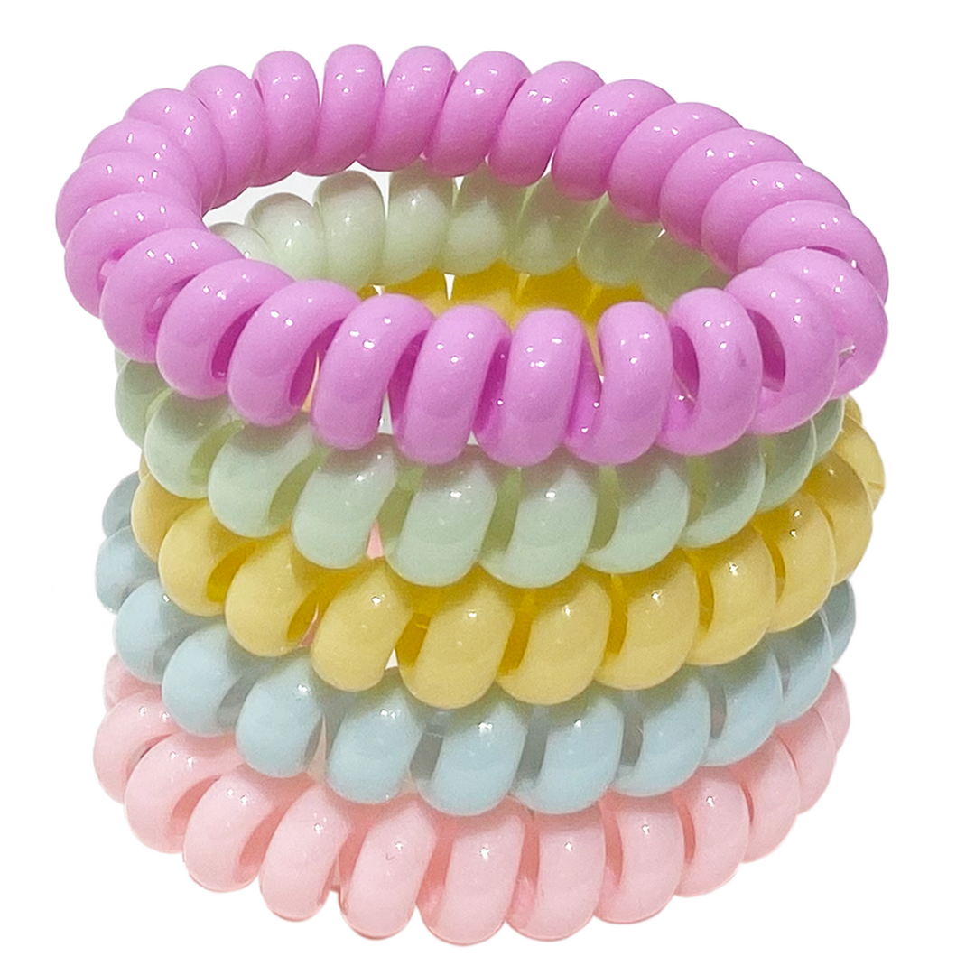 CAUCHOS PARA NIÑAS SET X 5 COLOR PASTEL