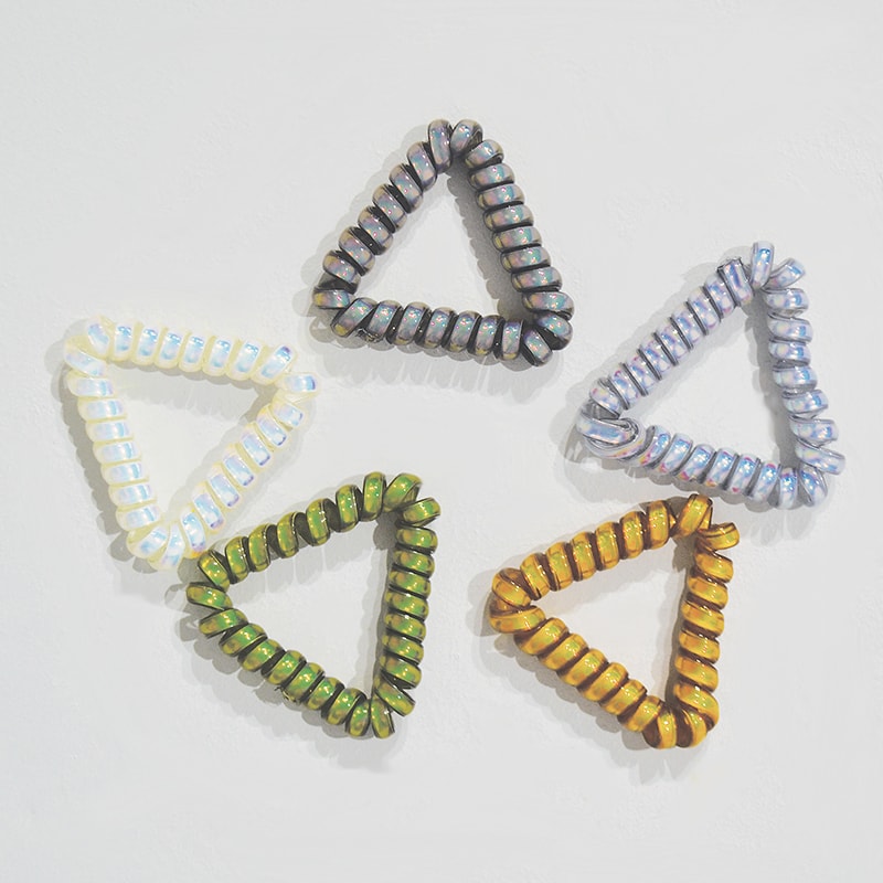 Cauchos para niñas Triangulo set x 5 Multicolor